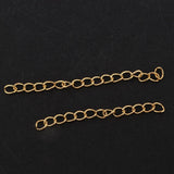 Maxbell 100 Pieces Metal Necklace Extender Bracelet Extender Chain Set Type9