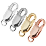 Maxbell 925 Sterling Metal Lobster Clasp Split Ring Jewelry Keychain DIY Silver