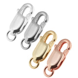 Maxbell 925 Sterling Metal Lobster Clasp Split Ring Jewelry Keychain DIY Silver