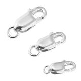 Maxbell 925 Sterling Metal Lobster Clasp Split Ring Jewelry Keychain DIY Silver