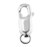 Maxbell 925 Sterling Metal Lobster Clasp Split Ring Jewelry Keychain DIY Silver