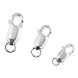 Maxbell 925 Sterling Metal Lobster Clasp Split Ring Jewelry Keychain DIY Silver