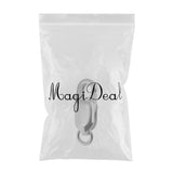 Maxbell 925 Sterling Metal Lobster Clasp Split Ring Jewelry Keychain DIY Platinum