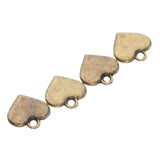 Maxbell 50pcs Vintage Love Heart Shape Necklace Bracelet Pendant Bead Antique Brass