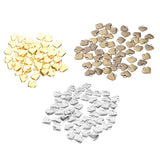 Maxbell 50pcs Vintage Love Heart Shape Necklace Bracelet Pendant Bead Antique Brass