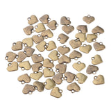 Maxbell 50pcs Vintage Love Heart Shape Necklace Bracelet Pendant Bead Antique Brass
