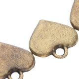 Maxbell 50pcs Vintage Love Heart Shape Necklace Bracelet Pendant Bead Antique Brass