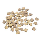 Maxbell 50pcs Vintage Love Heart Shape Necklace Bracelet Pendant Bead Antique Brass