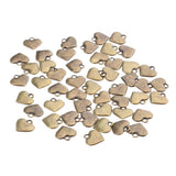 Maxbell 50pcs Vintage Love Heart Shape Necklace Bracelet Pendant Bead Antique Brass