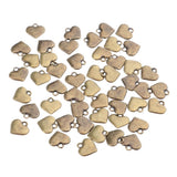 Maxbell 50pcs Vintage Love Heart Shape Necklace Bracelet Pendant Bead Antique Brass