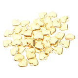 Maxbell 50pcs Vintage Love Heart Shape Necklace Bracelet Pendant Bead Gold