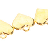 Maxbell 50pcs Vintage Love Heart Shape Necklace Bracelet Pendant Bead Gold