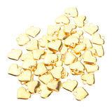 Maxbell 50pcs Vintage Love Heart Shape Necklace Bracelet Pendant Bead Gold