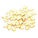 Maxbell 50pcs Vintage Love Heart Shape Necklace Bracelet Pendant Bead Gold