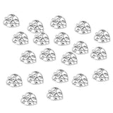 Maxbell 20 Pieces Antique Filigree Hollow Heart Charms DIY Crafts Antique Silver