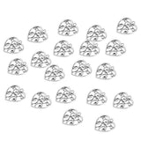 Maxbell 20 Pieces Antique Filigree Hollow Heart Charms DIY Crafts Antique Silver