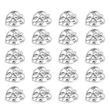 Maxbell 20 Pieces Antique Filigree Hollow Heart Charms DIY Crafts Antique Silver