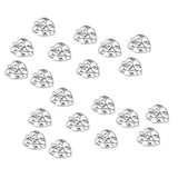 Maxbell 20 Pieces Antique Filigree Hollow Heart Charms DIY Crafts Antique Silver