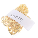 Maxbell 20 Pieces Antique Filigree Hollow Heart Charms DIY Crafts Gold