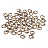Maxbell 50 Pieces Hollow Out Heart Charms DIY Crafts Necklace Earring Antique Cyan