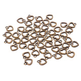 Maxbell 50 Pieces Hollow Out Heart Charms DIY Crafts Necklace Earring Antique Cyan