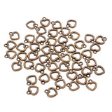 Maxbell 50 Pieces Hollow Out Heart Charms DIY Crafts Necklace Earring Antique Cyan