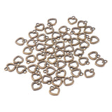 Maxbell 50 Pieces Hollow Out Heart Charms DIY Crafts Necklace Earring Antique Cyan