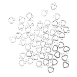 Maxbell 50 Pieces Hollow Out Heart Charms DIY Crafts Necklace Earring Silver