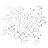 Maxbell 50 Pieces Hollow Out Heart Charms DIY Crafts Necklace Earring Silver