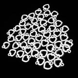 Maxbell 50 Pieces Hollow Out Heart Charms DIY Crafts Necklace Earring Silver