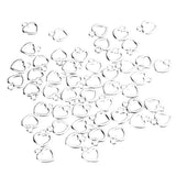 Maxbell 50 Pieces Hollow Out Heart Charms DIY Crafts Necklace Earring Silver