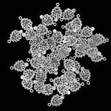 Maxbell 50 Pieces Mini Antique Peacock Charms Loose Beads DIY Crafts Antique Silver
