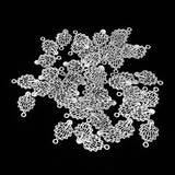 Maxbell 50 Pieces Mini Antique Peacock Charms Loose Beads DIY Crafts Antique Silver