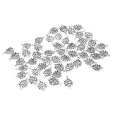 Maxbell 50 Pieces Mini Antique Peacock Charms Loose Beads DIY Crafts Antique Silver