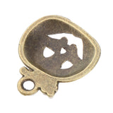 Maxbell 50pcs Pumpkin Shape Pendants Charms Beads Halloween Findings Bronze