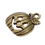 Maxbell 50pcs Pumpkin Shape Pendants Charms Beads Halloween Findings Bronze