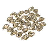 Maxbell 50pcs Pumpkin Shape Pendants Charms Beads Halloween Findings Bronze