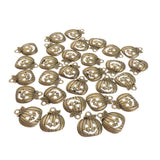 Maxbell 50pcs Pumpkin Shape Pendants Charms Beads Halloween Findings Bronze