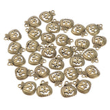Maxbell 50pcs Pumpkin Shape Pendants Charms Beads Halloween Findings Bronze