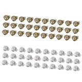 Maxbell 50pcs Pumpkin Shape Pendants Charms Beads Halloween Findings Antique Silver