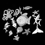 Maxbell Wholesale 13 Assorted Animal Styles Dolphin Fish Star Pendant Charms Craft