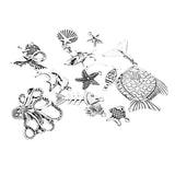 Maxbell Wholesale 13 Assorted Animal Styles Dolphin Fish Star Pendant Charms Craft