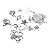 Maxbell Wholesale 13 Assorted Animal Styles Dolphin Fish Star Pendant Charms Craft