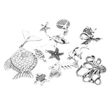 Maxbell Wholesale 13 Assorted Animal Styles Dolphin Fish Star Pendant Charms Craft