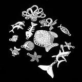 Maxbell Wholesale 13 Assorted Animal Styles Dolphin Fish Star Pendant Charms Craft