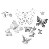 Maxbell Wholesale 12 Assorted Antique Butterfly Insect Charms Pendant Findings