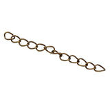 Maxbell 100pcs 5cm Extension Chain Necklace  Extenders Tail Chains Antique Bronze