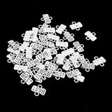 Maxbell 50 Pieces Spacer Connector Findings with 2 Holes Jewelry Making Craft