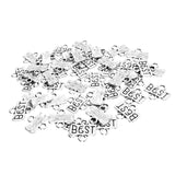 Maxbell 50 Pieces Spacer Connector Findings with 2 Holes Jewelry Making Craft