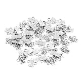 Maxbell 50 Pieces Spacer Connector Findings with 2 Holes Jewelry Making Craft